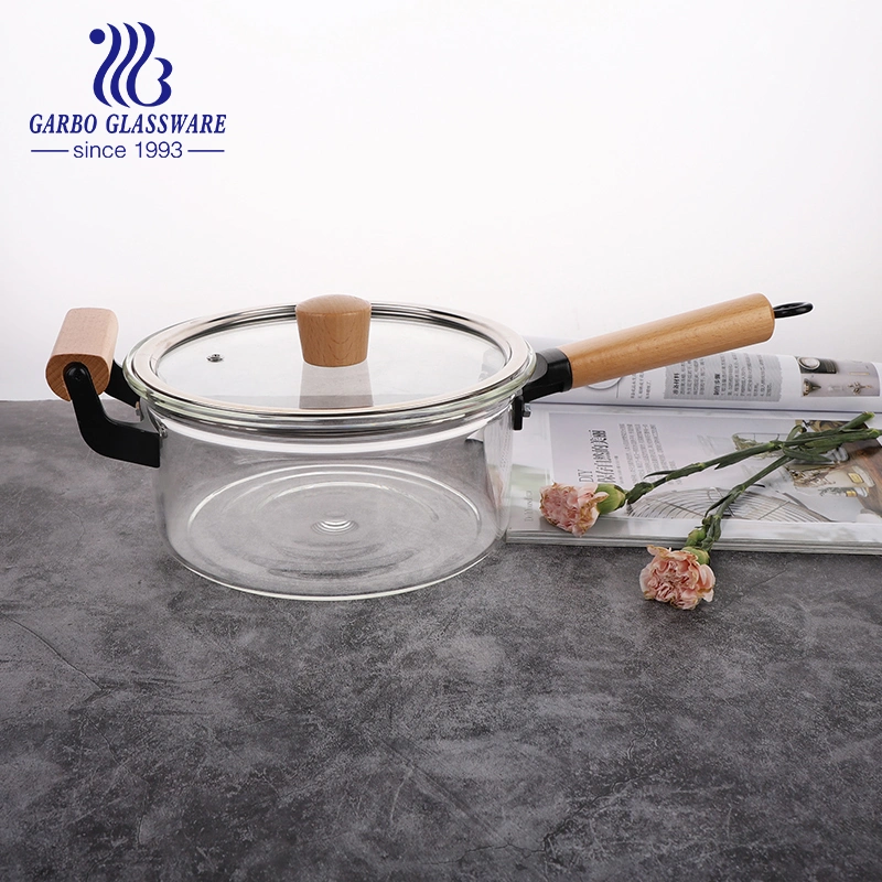 Hotsale Borosilicate Cookware Glass Cooking Pots Glass Casserole